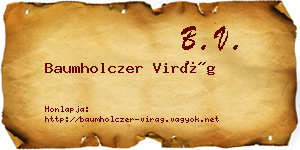 Baumholczer Virág névjegykártya