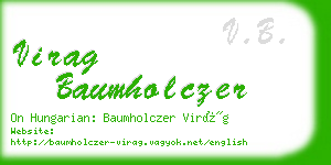 virag baumholczer business card